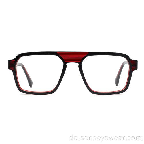 Übergroße Quadrat -Unisex -Acetatrahmen optische Brille